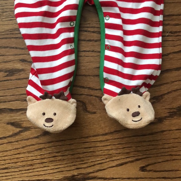 Little Me “My First Christmas” reindeer footed pajama size 9 months - Picture 3 of 7